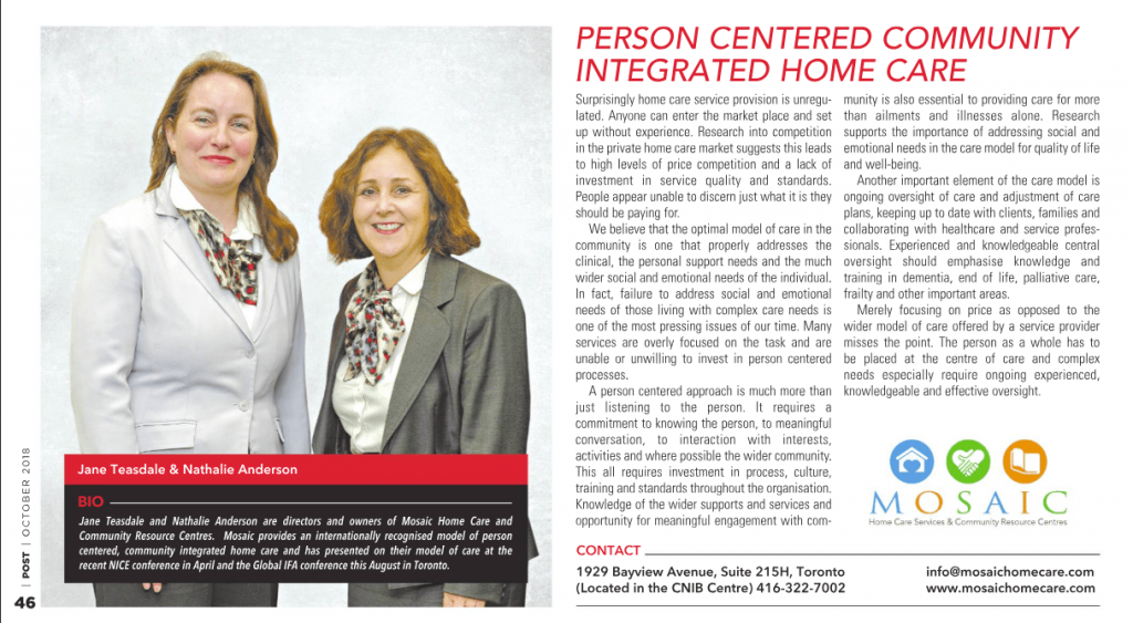 Person Centered Community Integrated Home Care