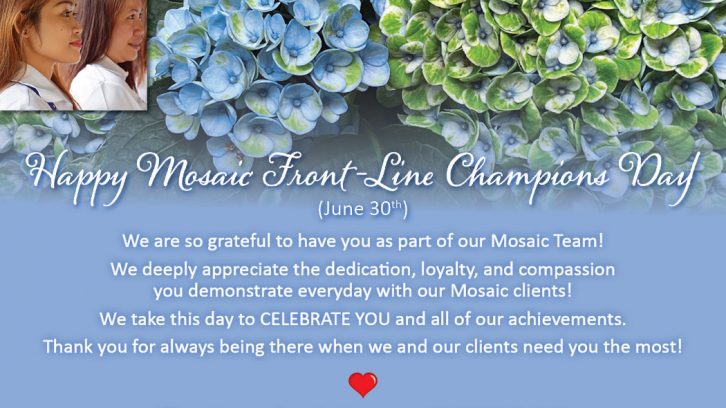 In appreciation of our front-line caregivers.
