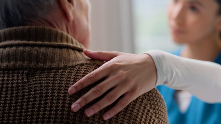 Nurse and senior patient