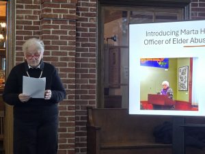 Marta Hyak speaking on the initiatives of EAPON